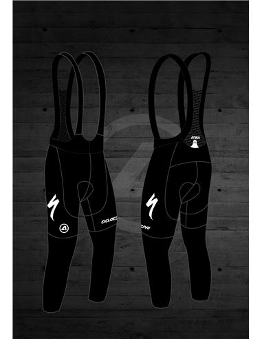 CULOTTE LARGO CICLOESPAI TERRA20 NEGRO/BLANCO