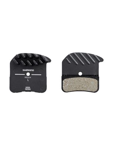 PASTILLAS DISCO SHIMANO RESINA H03A 4 PISTONES CON ALETA