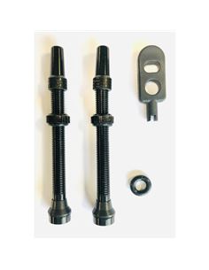 VALVULA TUBELESS GURPIL FV ALUMINIO NEGRO 60MM JUEGO