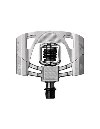 PEDALES CRANK BROTHERS MALLET 2 RAW & SILVER / BLACK SPRING