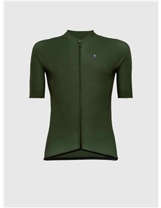 MAILLOT CICLISMO PISSEI PRIMA PELLE MANGA CORTA VERDE MILI.