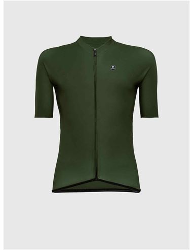MAILLOT CICLISMO PISSEI PRIMA PELLE MANGA CORTA VERDE MILIT.