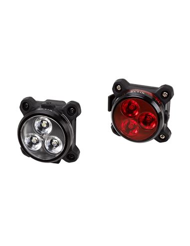 JUEGO LUCES ELTIN DELANTERA 120 LUMENS Y TRASERA 20 LUMENS