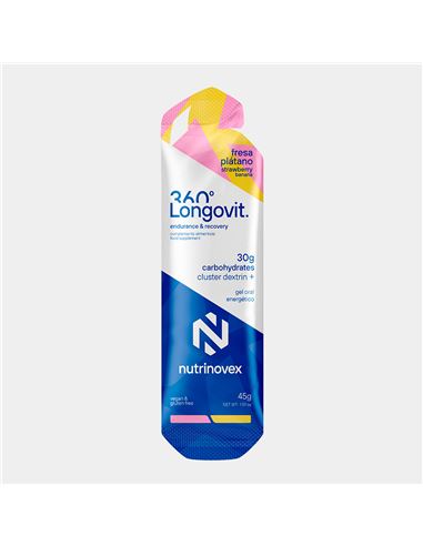 GEL NUTRINOVEX LONGOVIT 360 FRESA PLATANO 45G