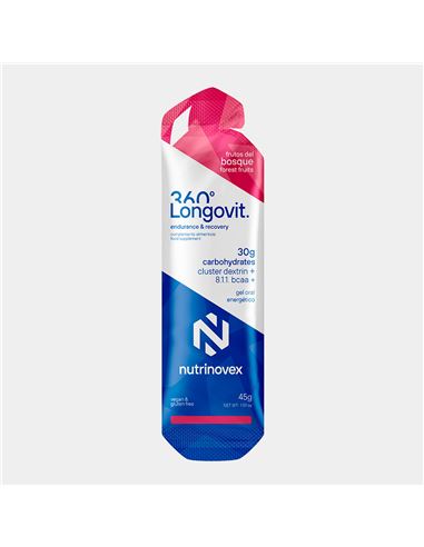GEL NUTRINOVEX LONGOVIT 360 FRUTOS DEL BOSQUE 45G