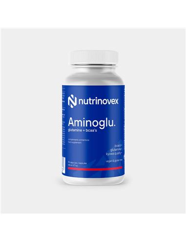AMINOGLU NUTRINOVEX AMINOACIDOS GLUTAMINA BCAA 90 CAPS.