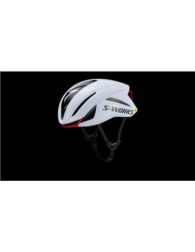 CASCO SPECIALIZED S-WORKS EVADE 4 BLANCO ROJO LADEADO
