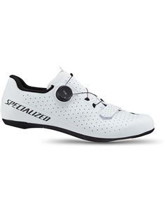 Zapatillas Specialized Torch 2.0 blancas para ciclismo de carretera con cierre BOA Li2 y tecnología Body Geometry.jpg