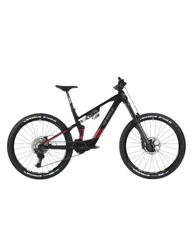 Bicicleta eléctrica Whistle AXRC 8.6 DJI Avinox M2S color negro rojo con cuadro Full Carbon Toray T700 y ruedas de 29 pulgadas.j