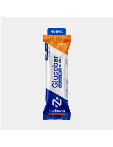 BARRITAS NUTRINOVEX GLUCOBAR CON MAGNESIO 250MG. NARANJA