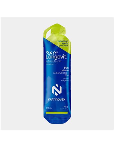 GEL NUTRINOVEX LONGOVIT 360 45GR. MANZANA VERDE CAFEINA