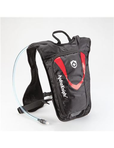 MOCHILA HIDRATACION HYDRAKNIGH+ BOLSA AGUA 1.5 L, NEGRA/ROJA